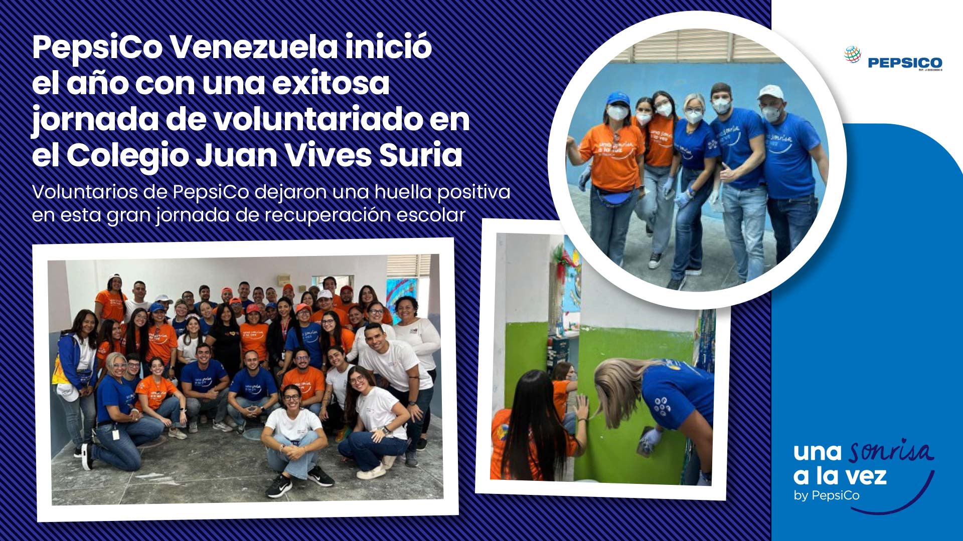 PepsiCo Venezuela inicia su programa de voluntariado 2025 con una jornada transformadora en el Colegio Juan Vives Suria