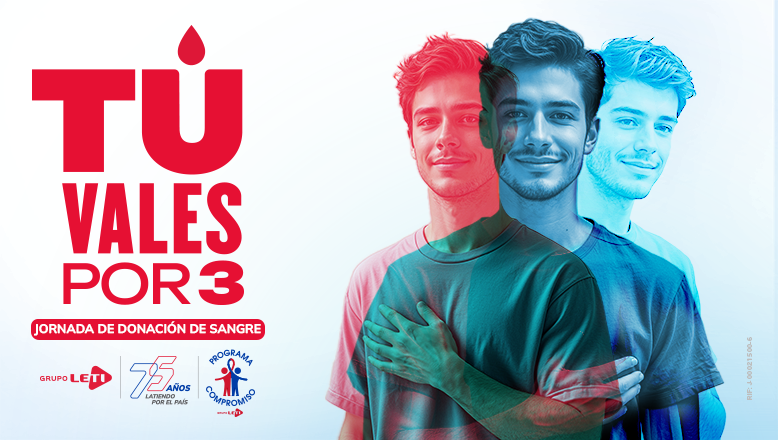 Grupo LETI impulsa la donación de sangre con “Tú Vales Por 3”